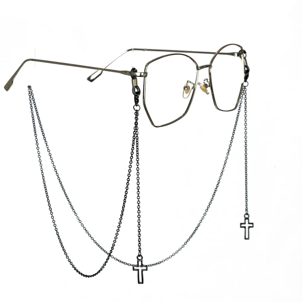 Fashion Metal Cross Pendant Glasses Chain Spectacles Pendant Neckline Glasses Chain Cross Sunglasses Chain Men