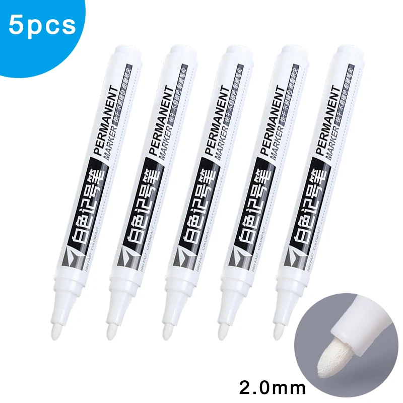 White Marker Pen Graffiti Pens Waterproof Permanent Tire - Temu