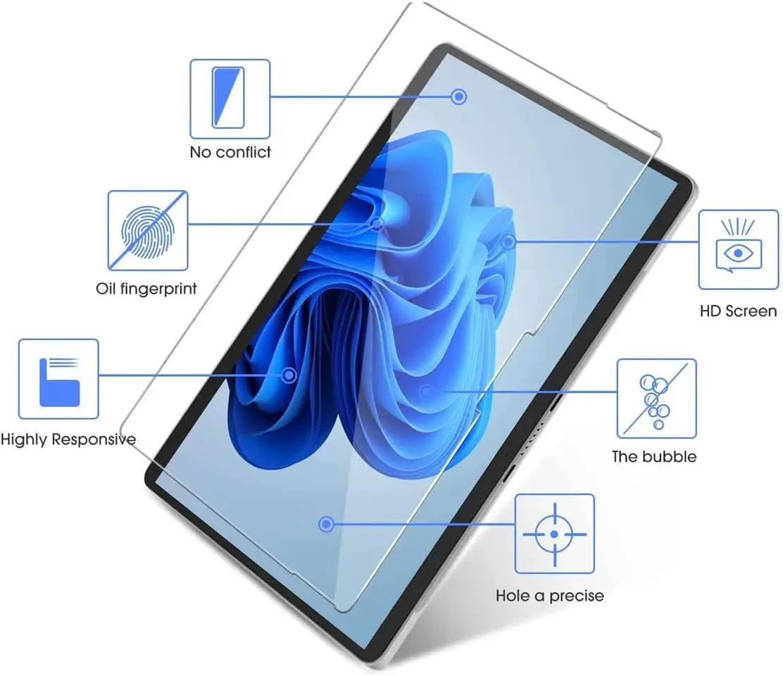 Película de Vidro Temperado para Microsoft Surface Pro x Vai Premium 9h Peças - Imagem 5