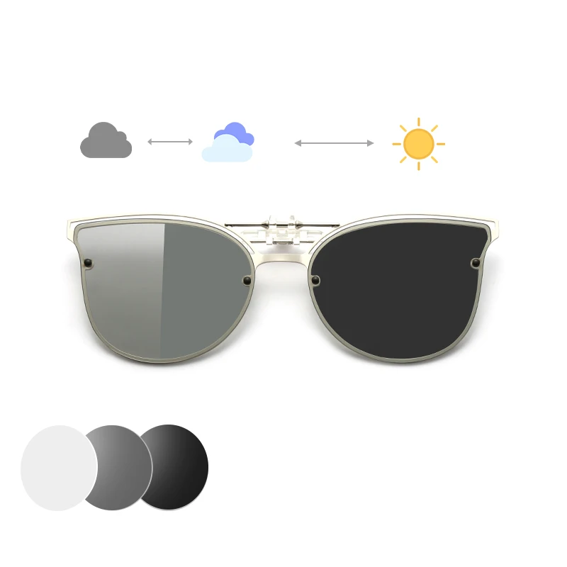 LUFF Clip-On Occhiali da sole polarizzati per uomini e donne, Anti-Riflesso HD UV400 Protezione, Nero-1., 53*50mm