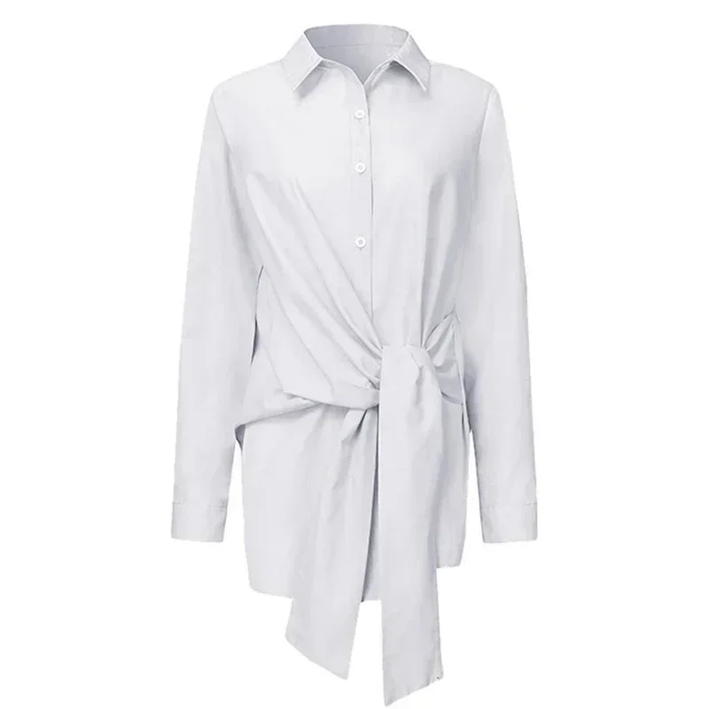 Women Cotton Long Sleeve Office Blouse