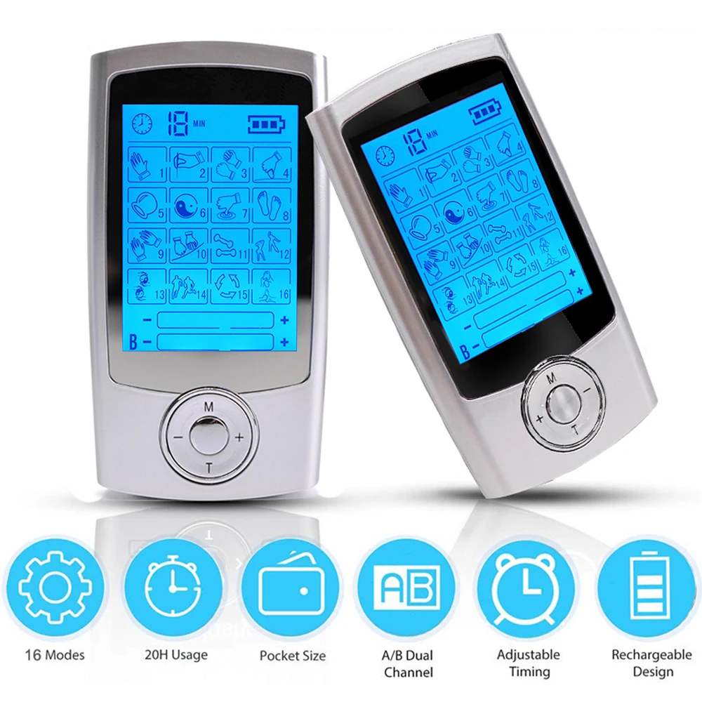 Tens Muscle Stimulator Myostimulator Acupuncture Apparatus Body Massage Digital Therapy Slimming Machine Electrostimulator
