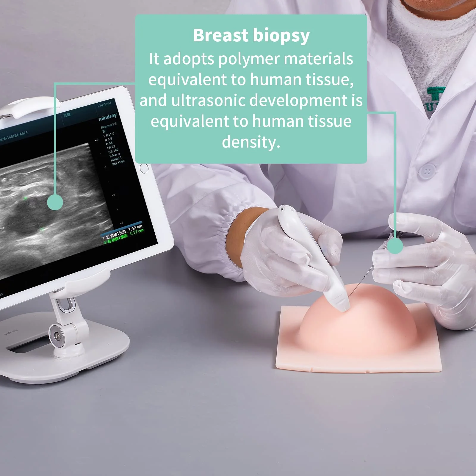 

ultrasound guided breast biospy simulater phantom specimen retrieval biopsy training assessment criterion teaching