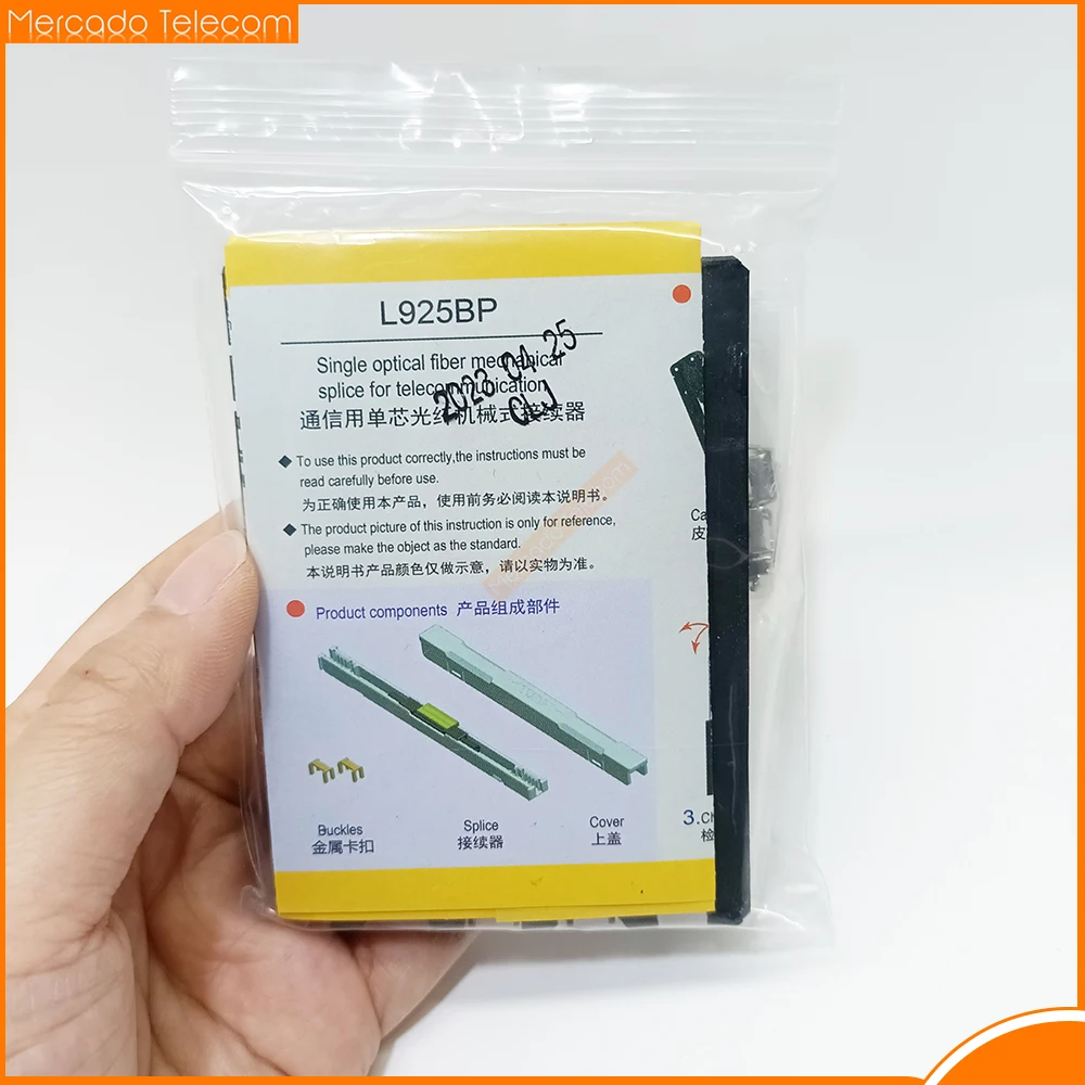 

L925BP прямой кабель FTTH оптоволоконный механический Сращивание оптоволоконный механический сращиватель быстрый разъем холодное Сращивание Черный