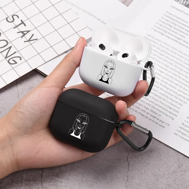 Anime Cool Girl Air Pods Custodia Per Auricolare Wireless Per Airpods 1 2 3 Per Air Pods Pro 2 Custodia Regalo Per Ragazze Fidanzate