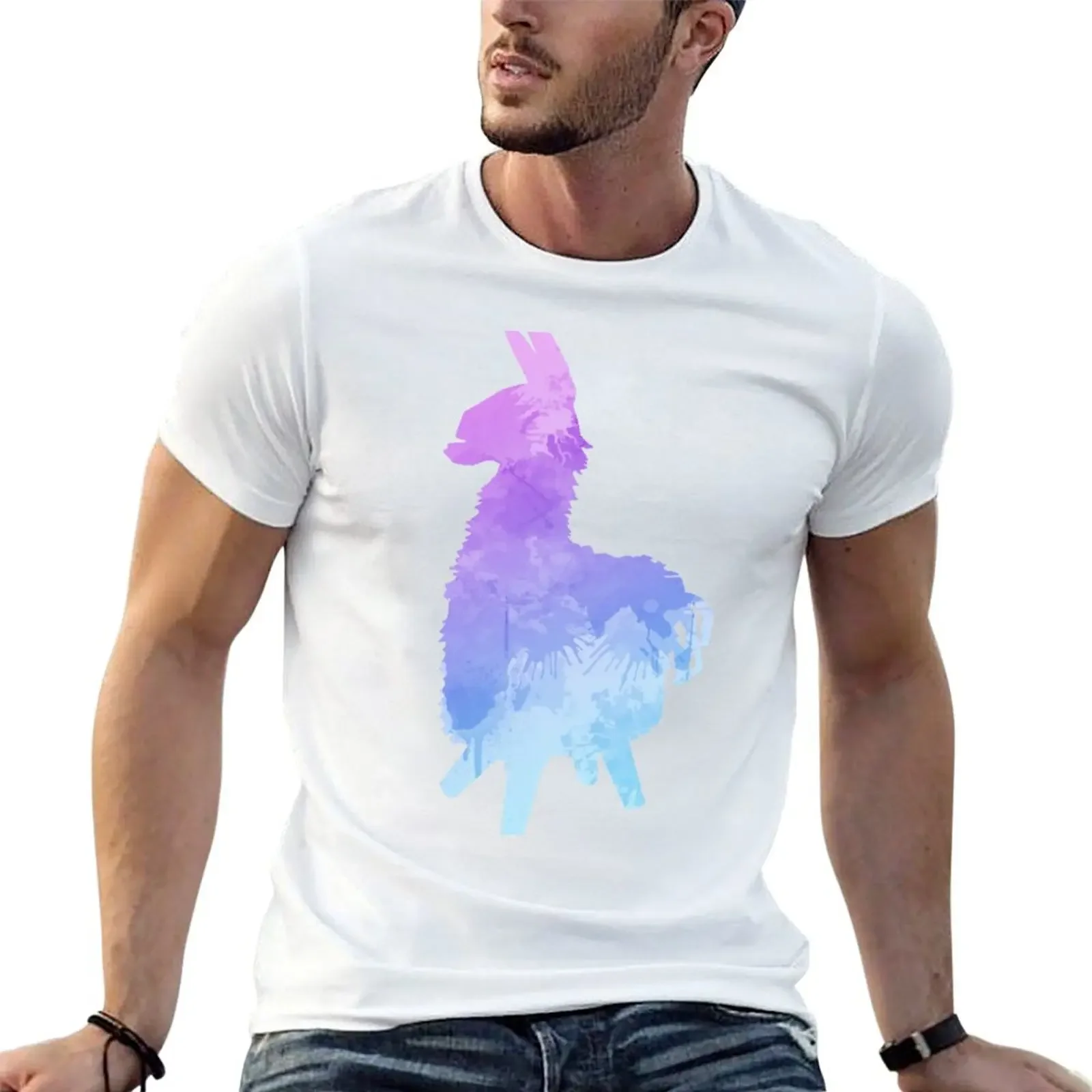 

Llama Inspired Silhouette T-shirt for a boy animal prinfor boys men t shirt