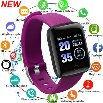 116plus Smart Watch Men Women Fitness Tracker Bracelet Sports Sleep Heart Rate Blood Pressure Monitor smartwatch For Ios Android 1
