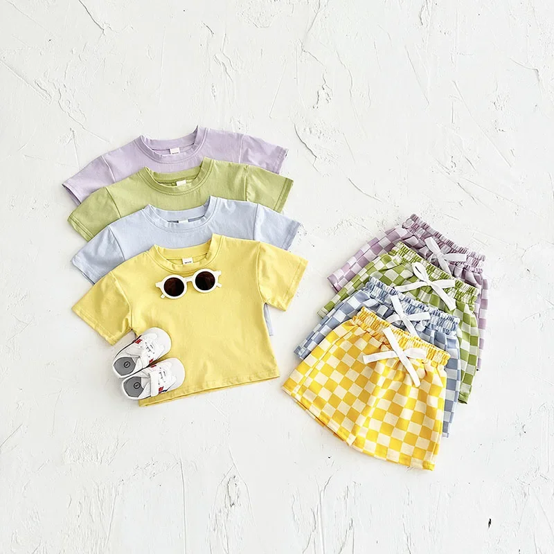 Candy Color Baby Girls T Shirt and Shorts Set