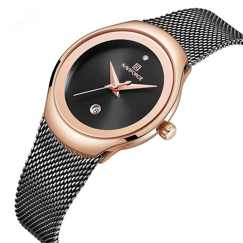 

New Exquisite Women's WristWatch Stainless Steel Strap Waterproof Calendar Fashion Luxury Minimalist Quartz Watches For Women's
