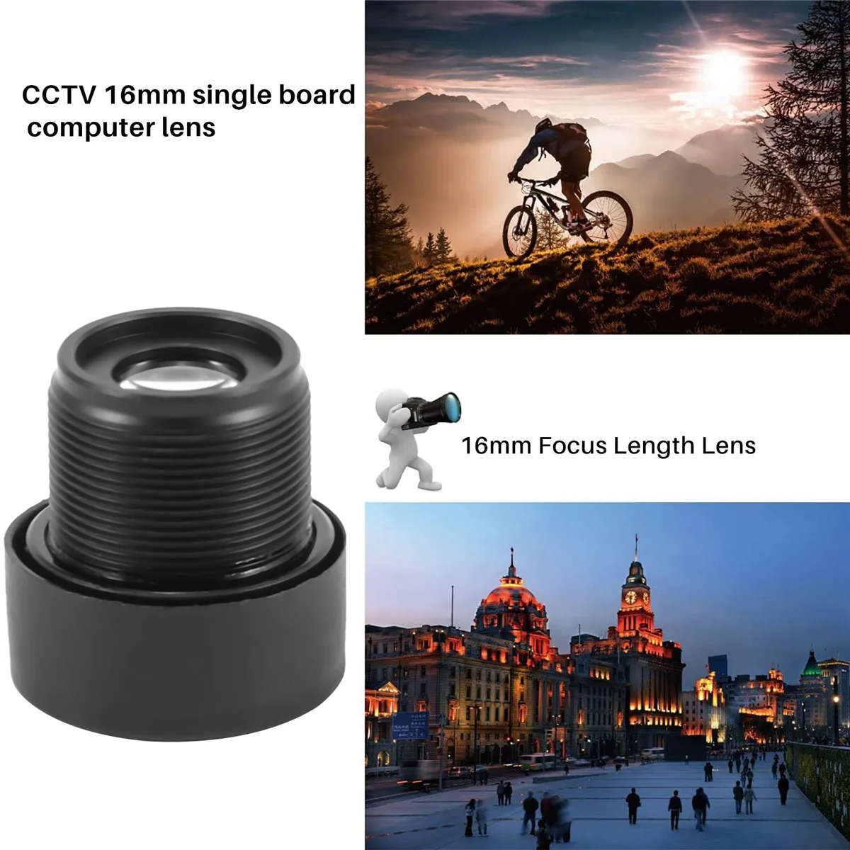 

SODIAL(R) CCTV Security Camera 16mm Focus Length IR Board Lens