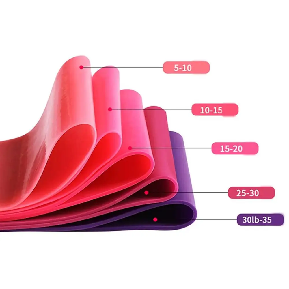 5 Different Levels Resistance Bands Yoga Sport Exercise Elastic Fitness Bands Workout Pilates Home Rubber Gym Accessories yoga resistance bands