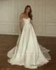SoDigne Simple Satin A-line Wedding Dresses Sweetheart Sleeveless Off Shoulder Bridal Dress Long Bride Gown vestidos de novia 2