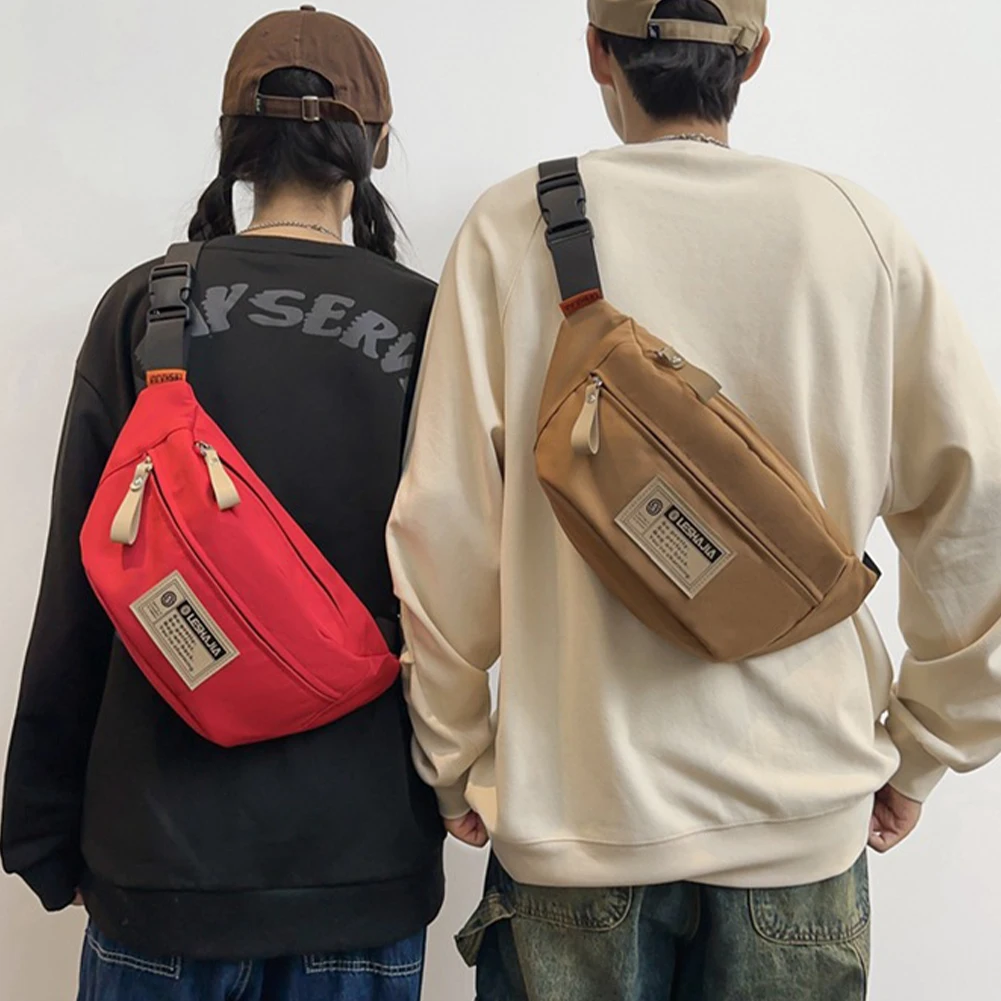 Crossbody Purse for Men Women Zipper Closure Lightweight Shoulder Chest Bag Crossbody Daypack Fanny Pack for Travel & Shopping