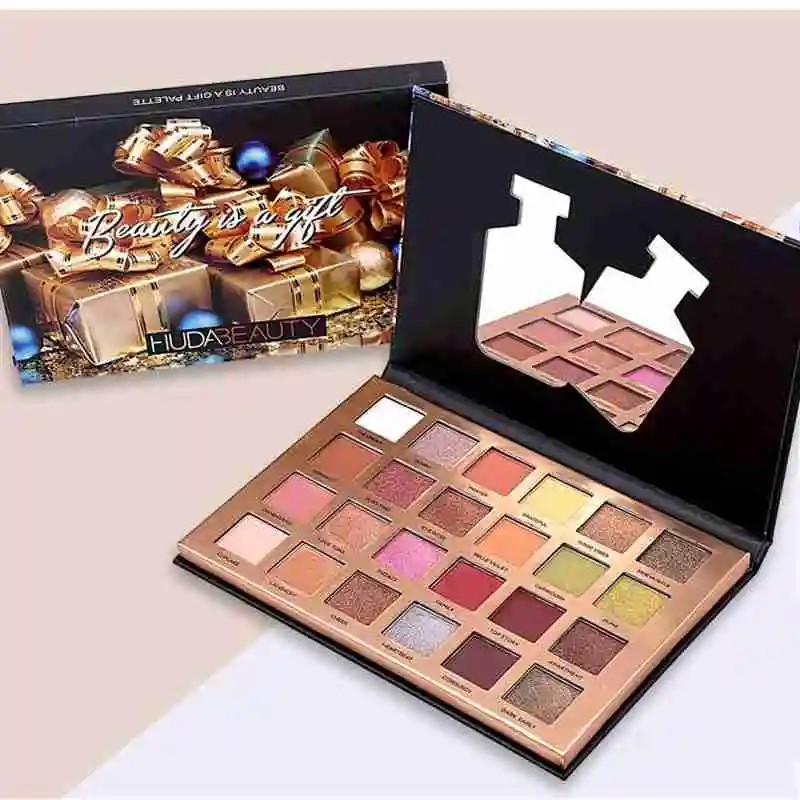 

HUDA Gold 24 Colors Eye Makeup PALETTE Matte Charming Shimmer Eyeshadow Beauty Makeup Glitter Smoky Eye Shadow Powder Cosmetics