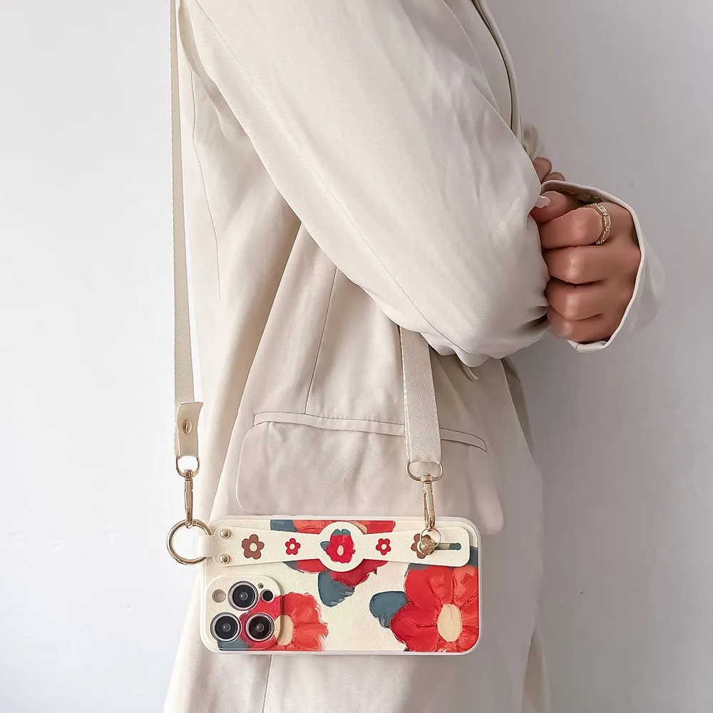 Versatile Lanyard Phone Case with Wrist Strap Holder Cover