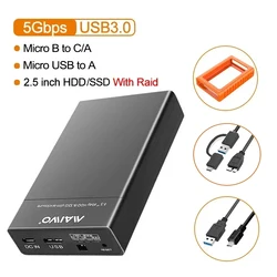 MAIWO External Hard Drive Enclosure with 4 RAID Modes and USB 3.0 Connectivity (With Set2)