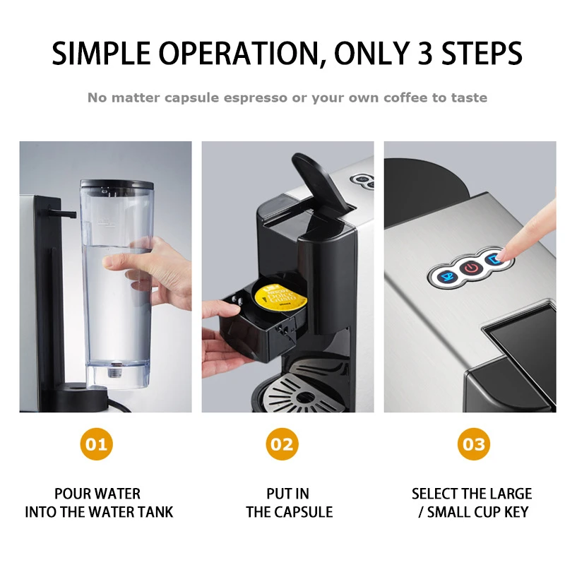 Automatic household largecapacity small coffee machine capsule coffee