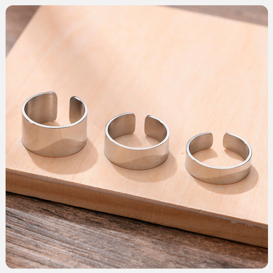 Vnox 6/8/11,5 mm Ring für Herren, wasserdicht, verblasst nie, Edelstahl-Fingerband, neuwertiger schlichter klassischer Basic-Punk-Ring – Detail 6