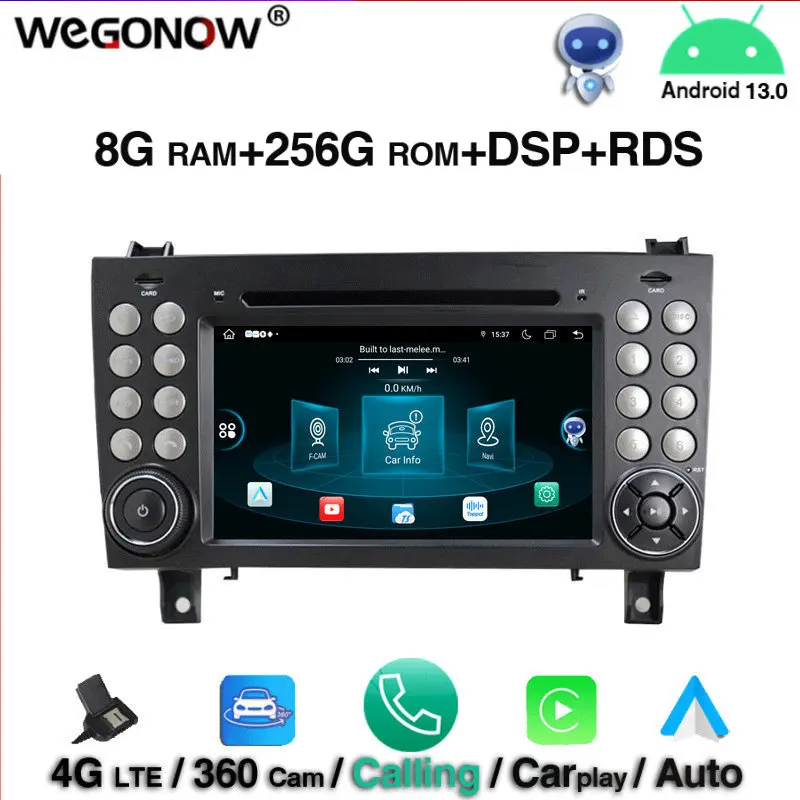 

Carplay 360 camera DSP Android 13.0 8GB 256GB 8 core Wifi BT5.0 RDS RADIO GPS Map player For Benz R171 W171 Benz SLK R171 SLK200