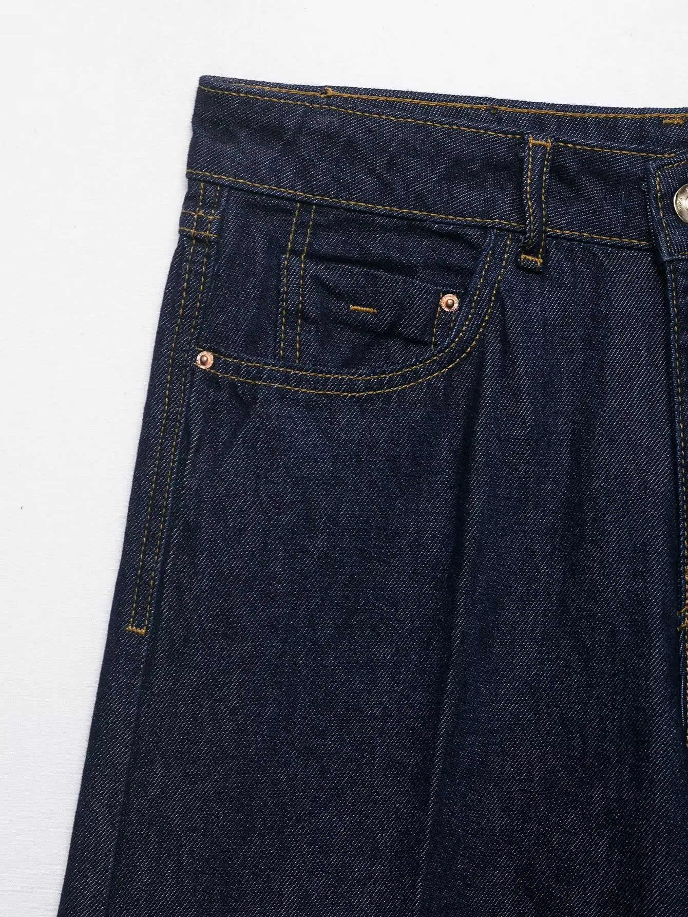 Women's Denim Long Casual Shorts Spring Summer Mid-waist Zipper Pockets Wide Leg Fashion Simple Loose Female Calf-Length Pants