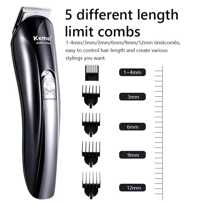 Kemei Electric Hair Clipper Shave Razor Machine Beard trimmer Hair Cutter Ear Nose Hair Trimmer Facial Cleaner Man Barber tools 5