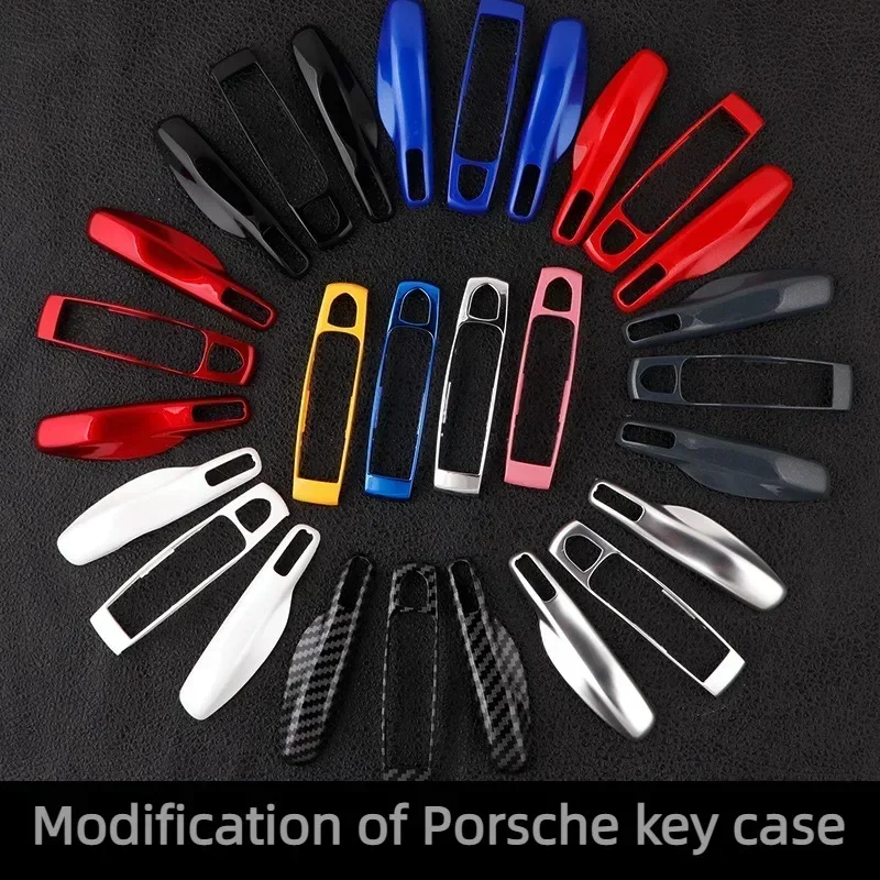 Smart Remote Key Case Fob Covers Set Shell for Porsche Panamera Spyder Carrera Macan Boxster Cayman Cayenne 911 970 981 991