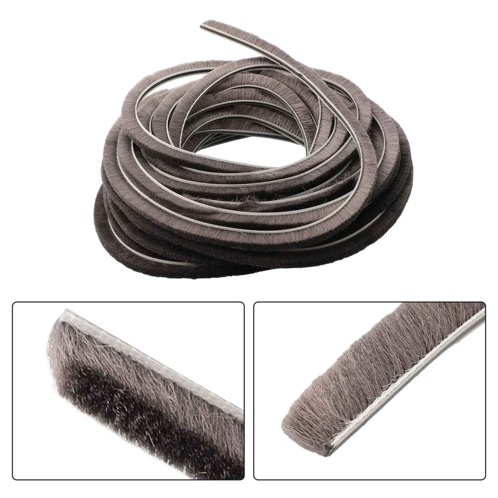 10M Sliding Door Casement Draught Excluder Brush Pile Seal Strip Weatherstrip 5mmX8mm Soundproof Dustproof Sealing Strip