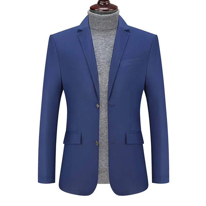 

8XL Boutique Men Blazers Lapel Long Sleeve Leisure Men Suits Outerwear 2022 Streetwear Vintage Solid Casual Blazer Plus Size