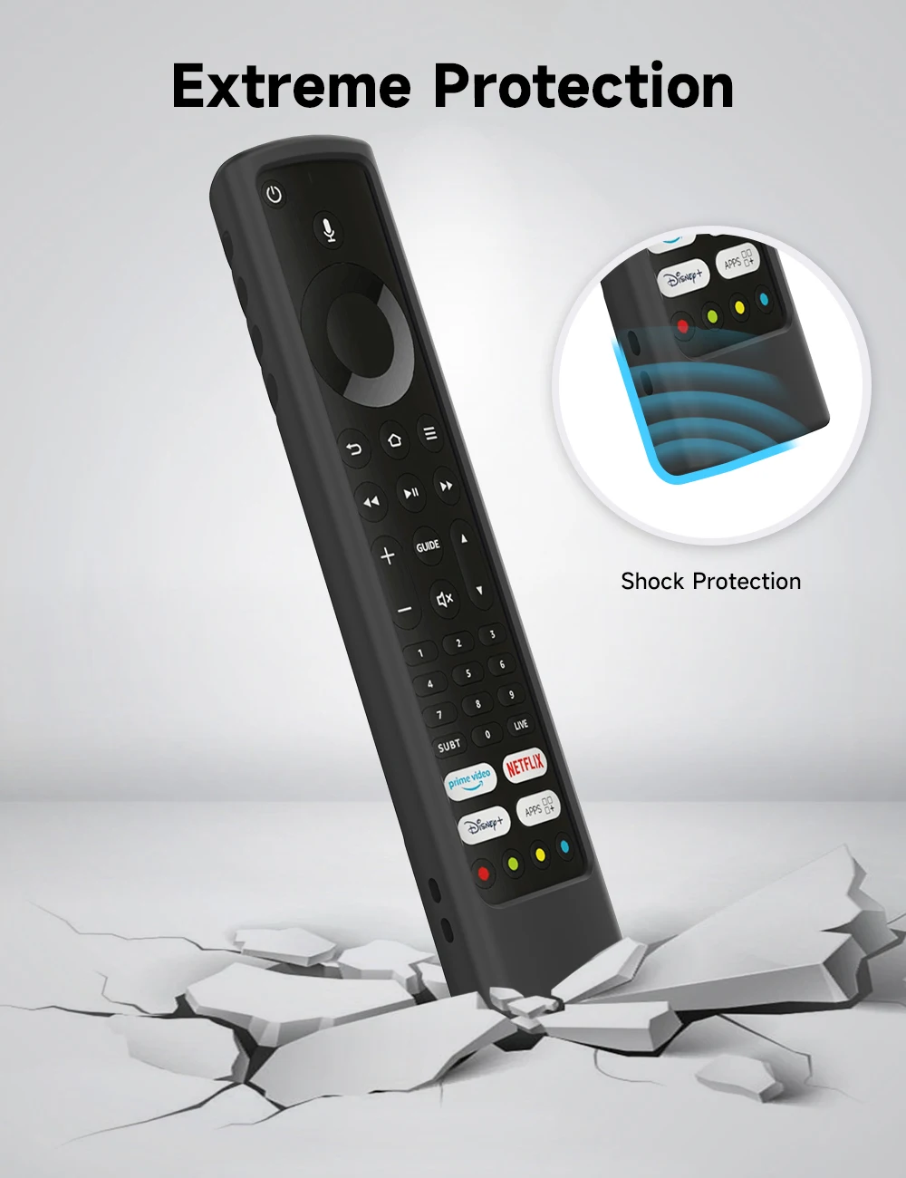 Silicone case for Xiaomi Fire Smart TV F2 Voice Remote Protective cover for TOSHIBA CT-8565/JVC RM-C3253/TCL YKF494-B204 Remote silicone remote case silicone remote cover silicone remote sleeve remote controller cover silicone case protector