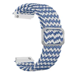 Nylon Sports Strap, Soft Wristband, 22/20mm - 20mm Width Band (Blue White)