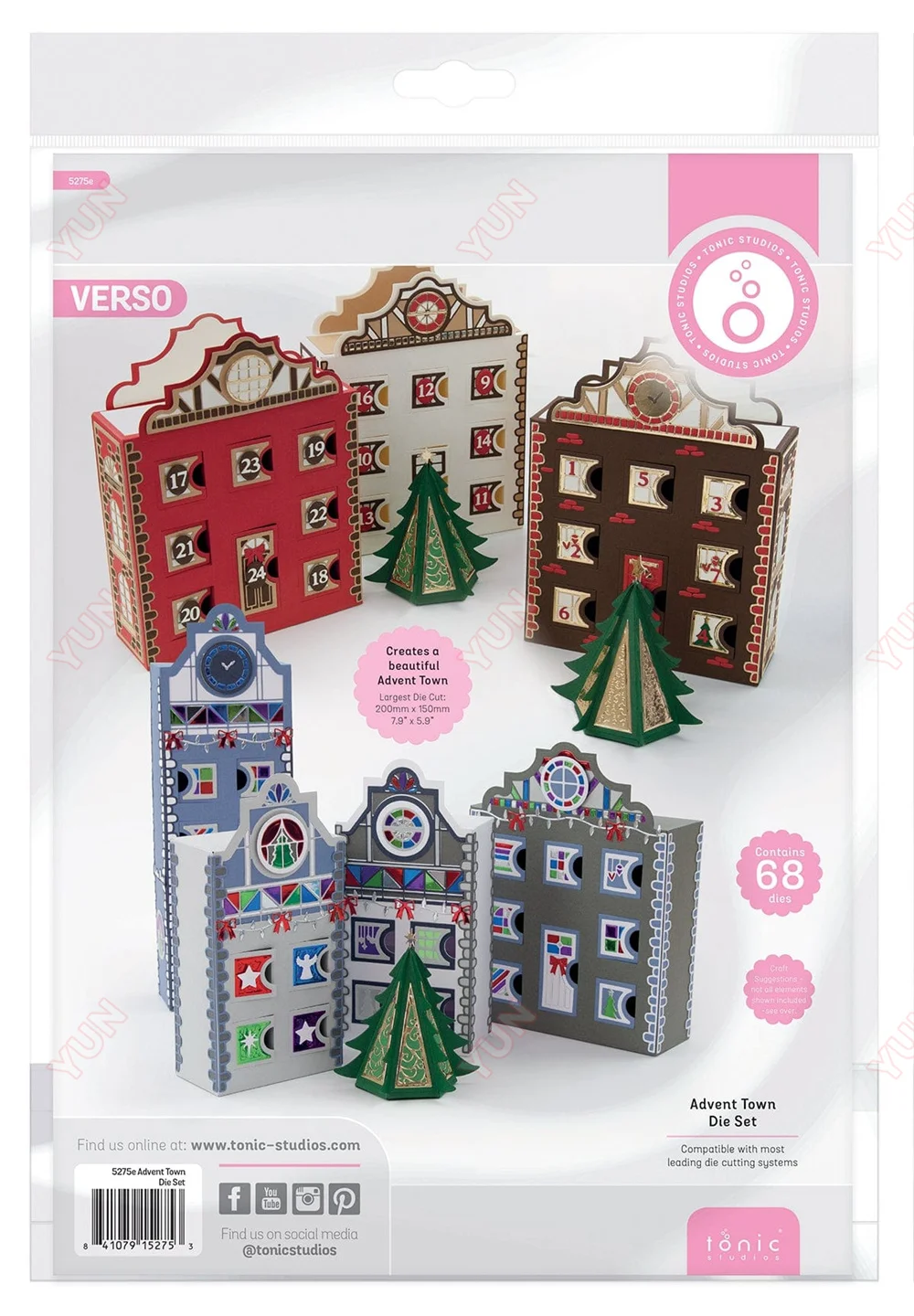 Advent Town Die Set Christmas Tree Box New Metal Cutting Dies Album Fotografico Scrapbooking Fai Da Te Carta Di Carta Goffrata Decorativa