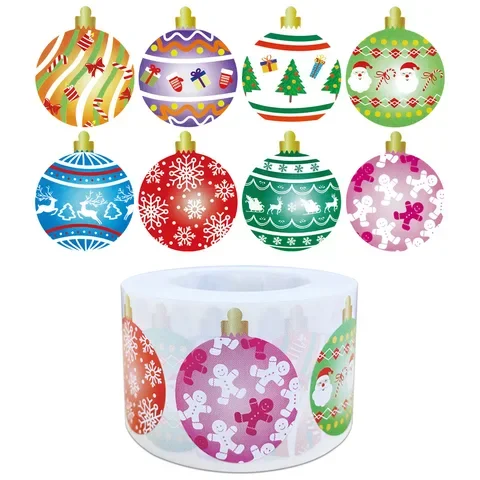 

Colorful Balloon Sticker 50-500Pcs 8 Designs for Christmas Party Gift Window Decoration Xmas Gift Boxes Thank You Decor Sticker