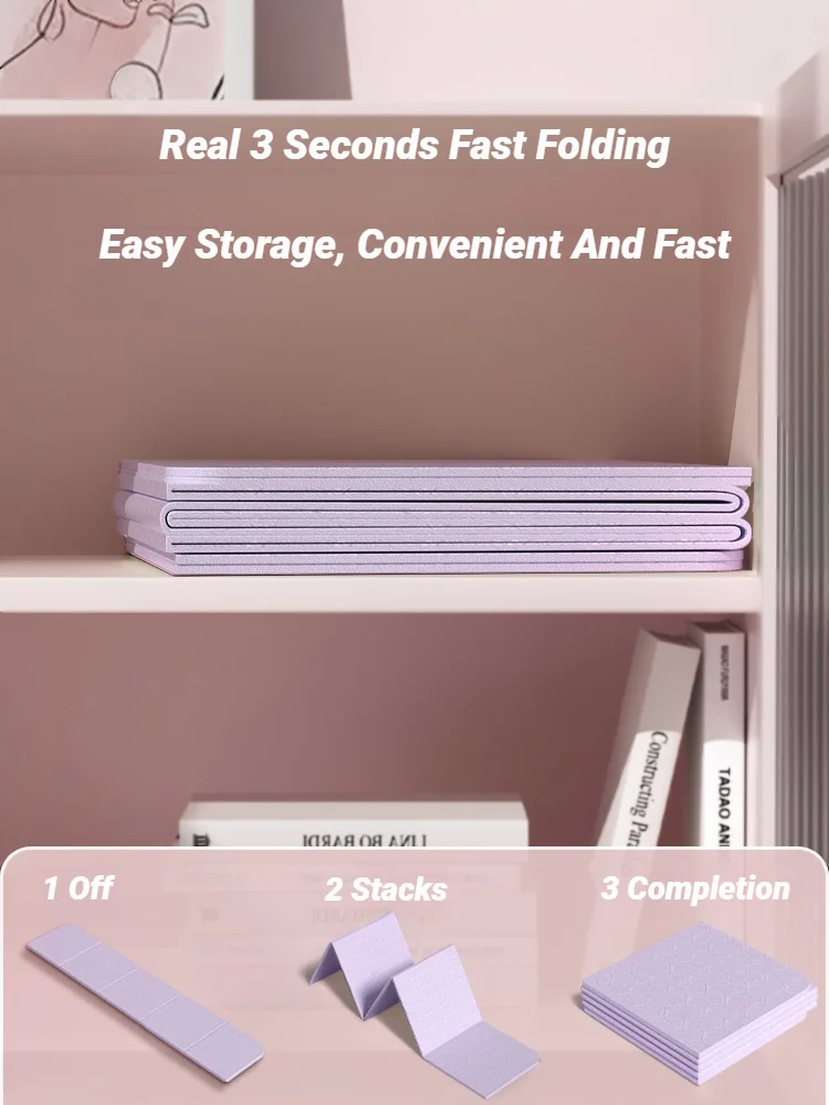 Eco-Friendly Foldable Yoga Mat - Mute, Double-Sided, Non-Slip Fitness Companion for Pilates, Dance, and Floor Workouts