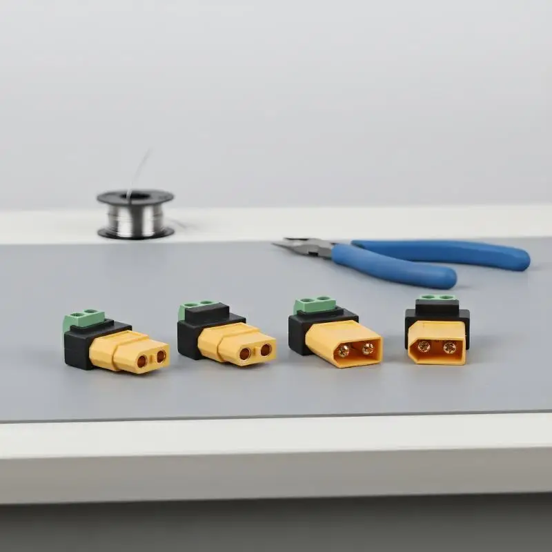 사용하기 쉬운 XT60 남성-여성 2핀 터미널 어댑터, UAV 밸런스 충전기 및 태양광 패널 모델 장치에 적합