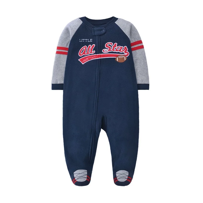 New Fall Winter Newborn Infant Babe Boy Girl Rompers  Fleece Warm Animal Sleepwear Animal Overall Babe Jumpsuits 0-12 Months 4