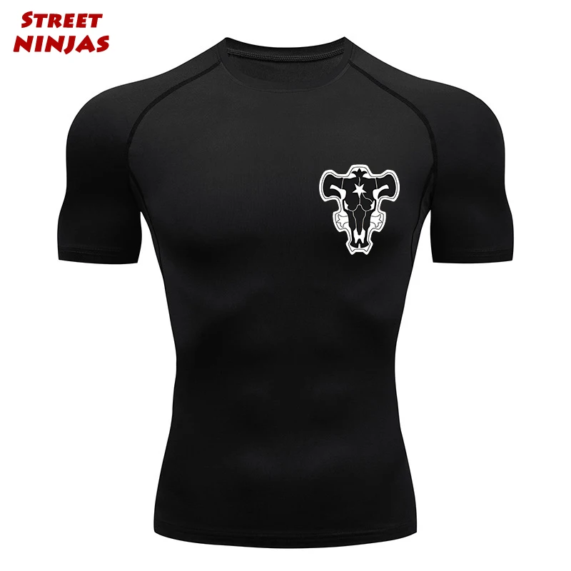 

Мужские компрессионные рубашки с принтом для тренировок в тренажерном зале, быстросохнущие спортивные футболки с коротким рукавом, футболки, топы