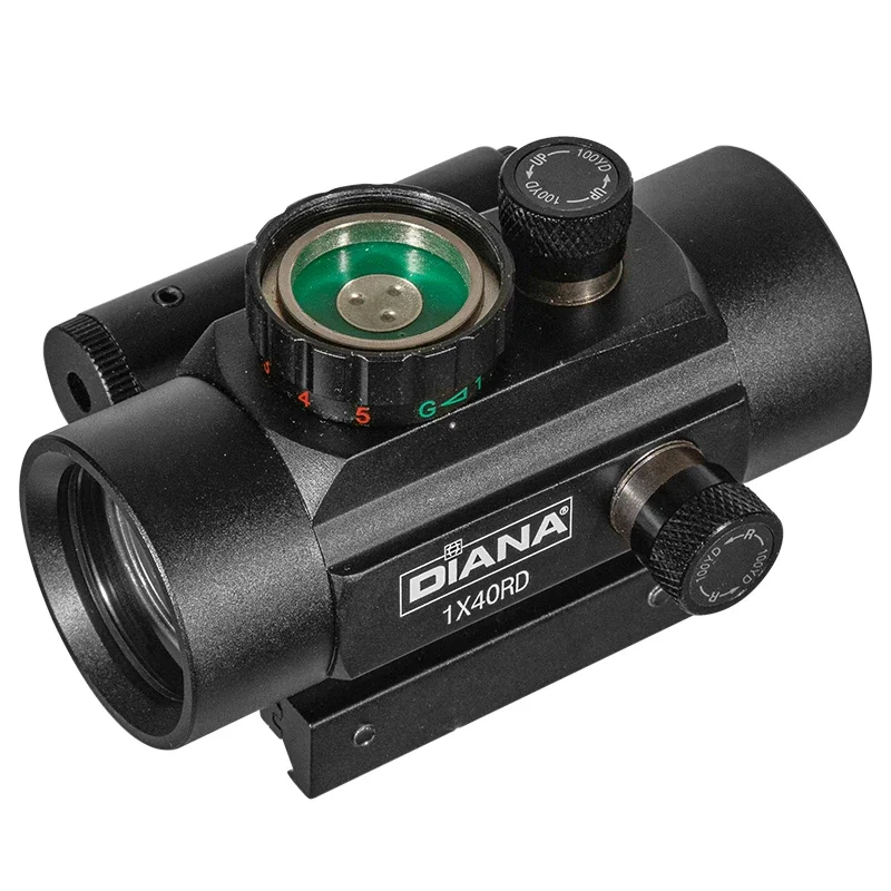 DIANA 1x40 Red Dot With Red Laser Green Dot Sight Scope Corss Sight Tactical Optics Fit 11/20mm Rail Rifle for Hunting
