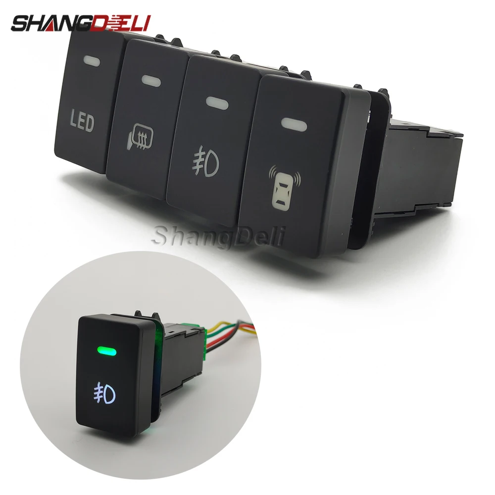 Pulsante Interruttore Riscaldamento Specchietto Retrovisore Ala Led Auto Per Honda Fit Hrv Crv Vezel 2017 2018 2019 2020 2021 Con Filo