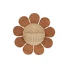 INS Sun Flower Hanging Basket Hand-woven Rattan Kids Room Decoartion Key Sundries Storage Baskets Home Wall Ornaments Props 6