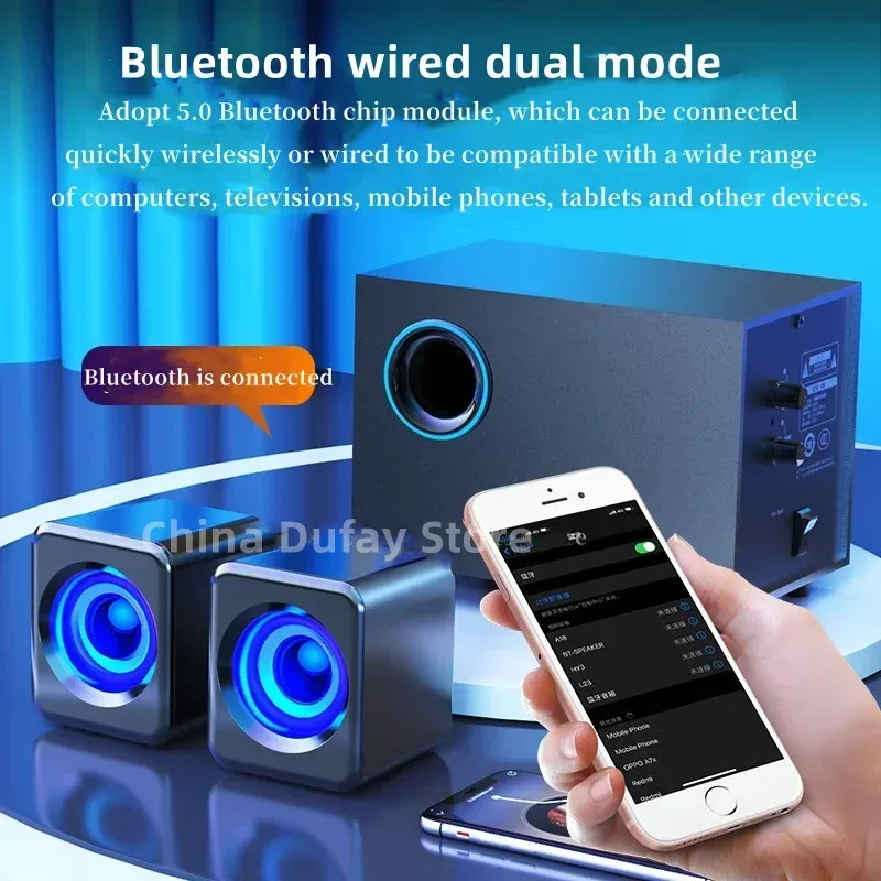 

Multi Device Compatibility Subwoofer Caixa De Som Para PC Bluetooth Speaker HIFI Stereo Music Center Home Speaker Sound System