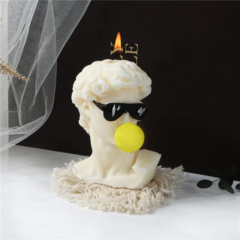 Glasses Balloons David Candle Silicone Mold for Handmade Desktop