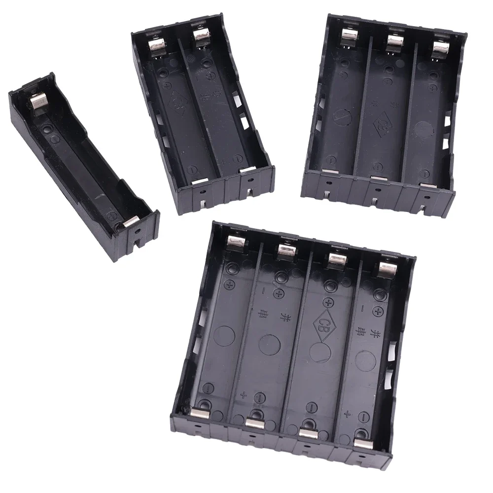 1-4개 18650 배터리 보관함 DIY 3.7V 배터리 홀더 용기 클립 핀 포함 1x 2x 3x 4x 슬롯 케이스 (18650 배터리용)