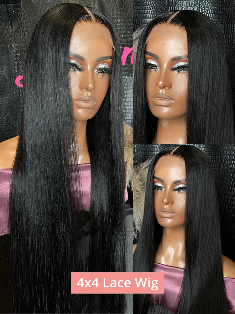 Straight 360 Full Lace Frontal Wig Human Hair Brazilian 4x4 13x4 Transparent Human Hair Lace Front Wigs For Women 38 40 46 Inch