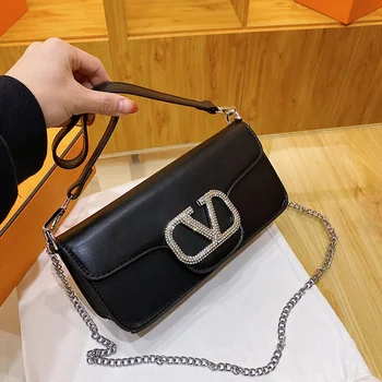 New Arrival in 2025: Stylish Women's Small Square Bag with Chains for Spring/Summer, Shoulder or Crossbody 1