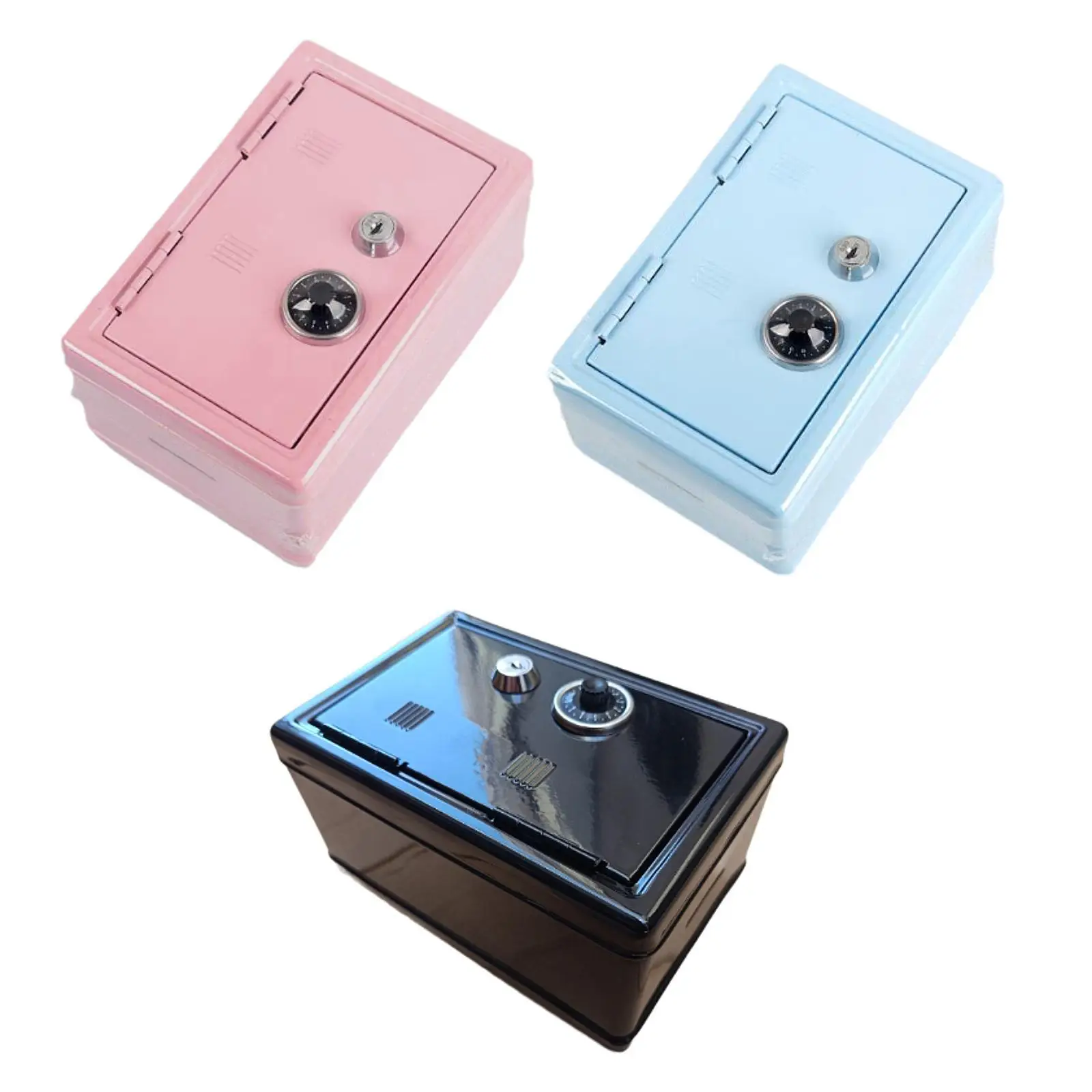 Iron Piggy Bank Coin Bank Organizer Cash Saving with Drop Box Safe for