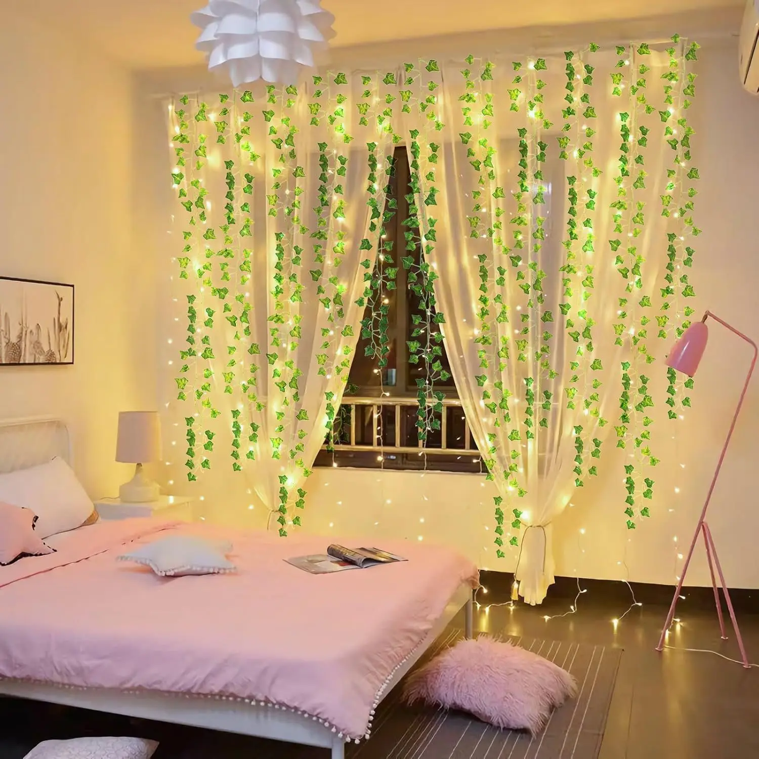 Enchanting Solar-Powered Ivy Vine String Lights