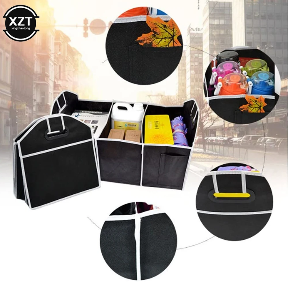 

New Folding Car Trunk Organizer Storage Bag Non-Woven Fabrics Stowing Tidying Bag Organizer Storage Box Container Car Decoration