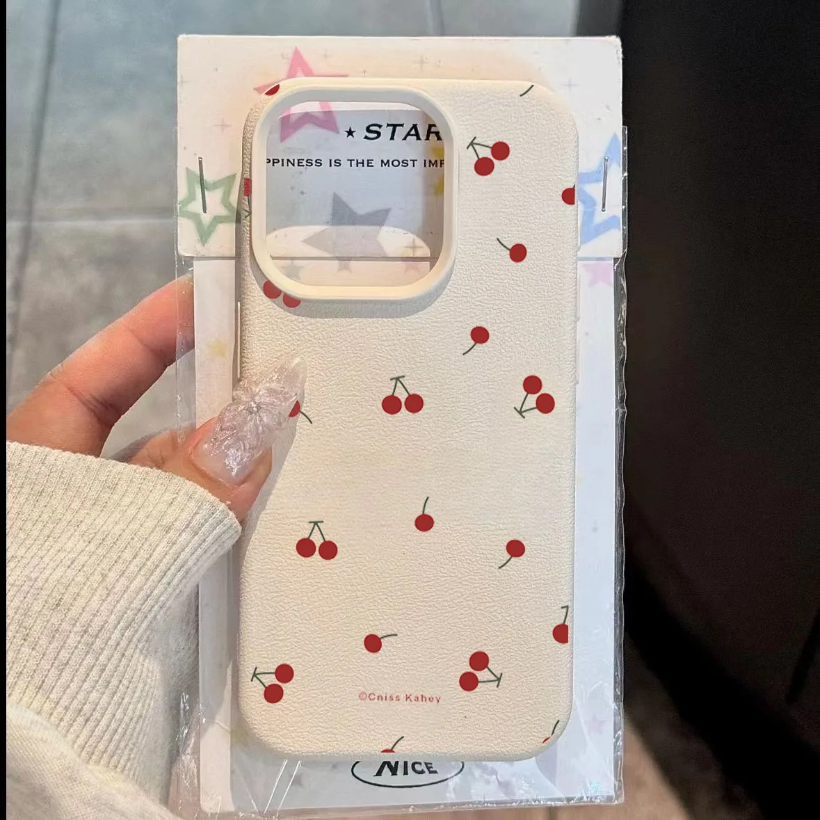 Cute Cartoon Cherry Lichee Pattern Phone Case Cover