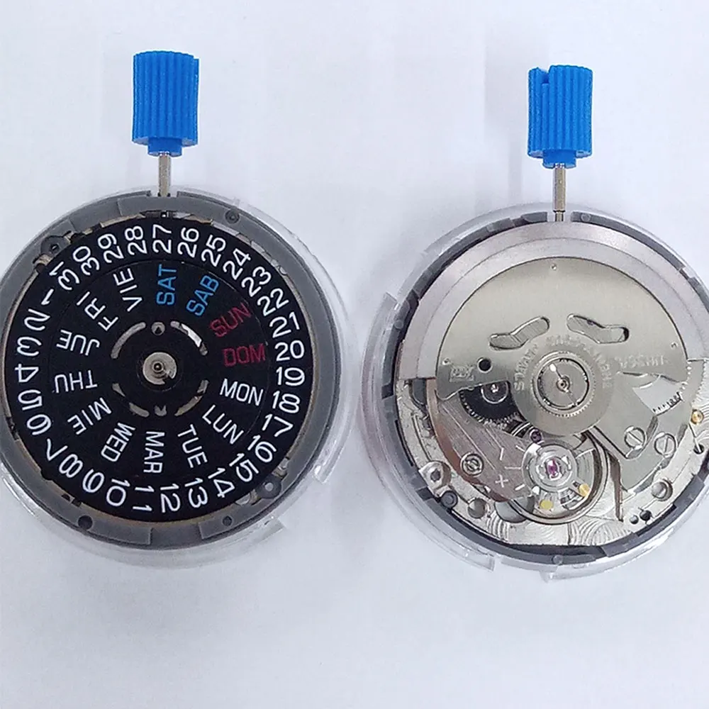 Japan Original NH36 Automatic Movement Crown at 3.8 oclock Self-widing Accuracy 24 Jewels Movement Day-Date Watch Case Parts watch movement