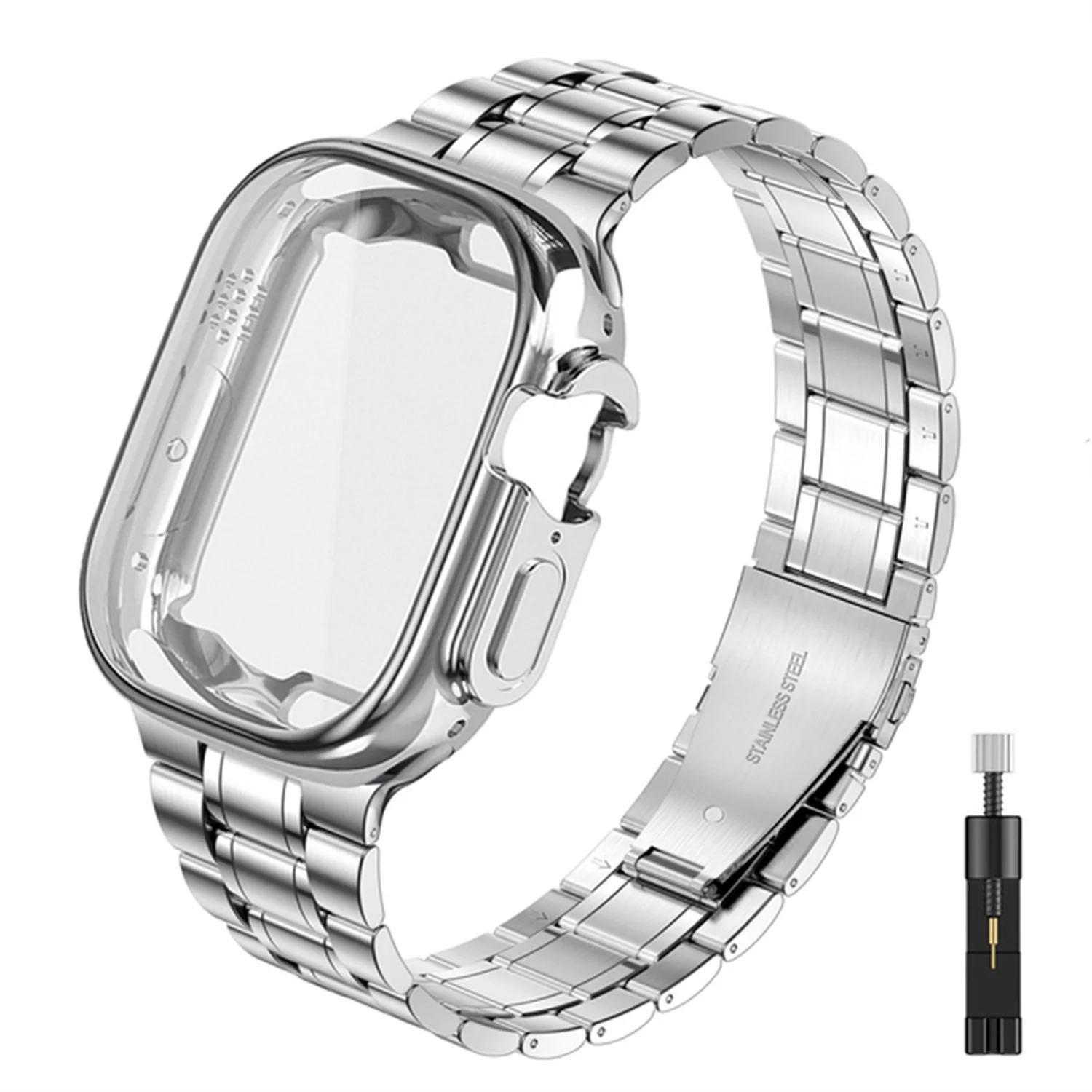 

Ремешок из ТПУ для Apple Watch Band 49 мм 45 мм 41 мм 44 мм 40 мм 42 мм, металлический correa, iwatch series 7 6 5 4 3 SE 8 Ultra